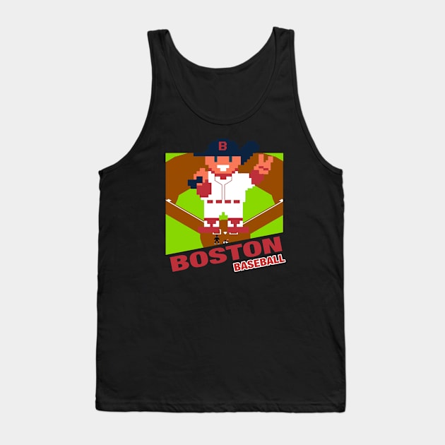 Boston Baseball 8 bit pixel art cartridge design Tank Top by MulletHappens